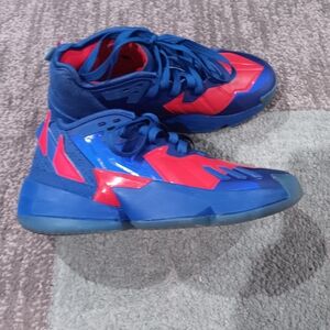 Kids Blue and Red Athletic Shoes